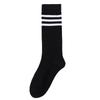 Women's Autumn/Winter Three-Stripe Knee-High Cotton Socks - Japanese JK Slimming, Sweat-Absorbent, Breathable Design