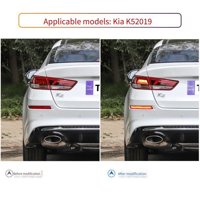 2PCS LED Red Rear Bumper Reflector Lights Brake Warning Stop Tail Lamp For Kia Optima K5 2019 2020 2021 Car Accessories