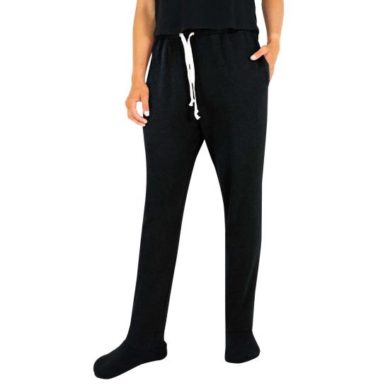 

Leisure Jumpsuit Elastic Mid-rise Adjustable Drawstring Sweatpants with Pockets Solid Color Loose Fit One-Piece Design Homewear S чёрный