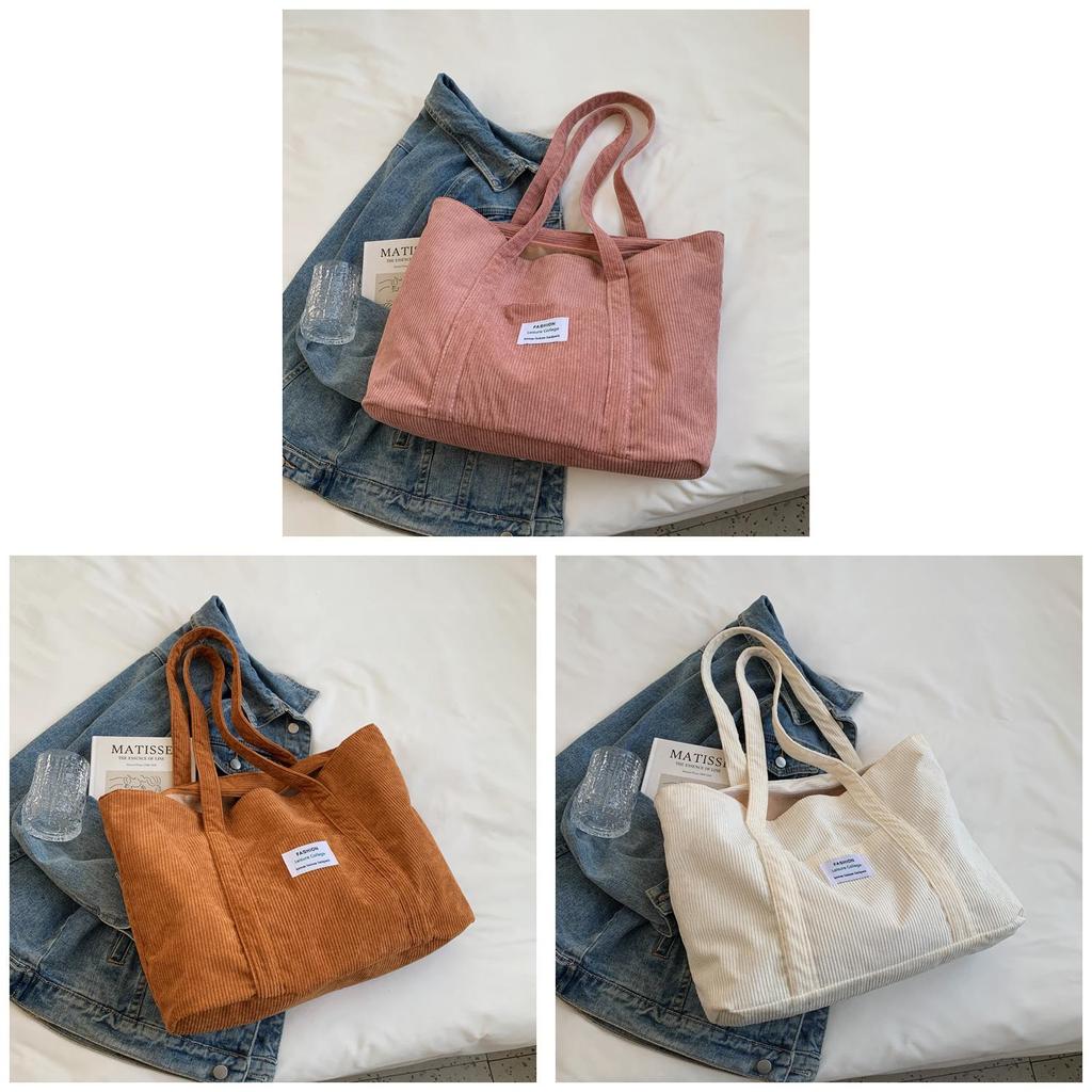 Borsa in Tela con Motivo a Lettere per Donna Accessorio Moda Stile di Strada