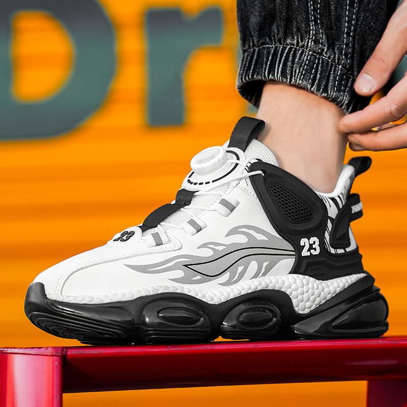 Herren Basketballschuhe Atmungsaktiv Dämpfung Rutschfest Übergröße 45 Sportschuhe Training Athletische Basketball-Sneaker für Herren