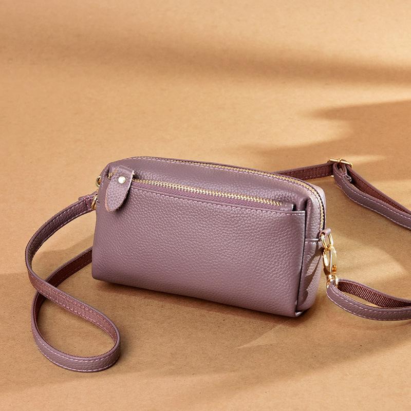 

Genuine Leather Women s One Shoulder Small Bag Top Layer Cowhide Women Diagonal Cross Bag Brand Designer Wallet Women Handbag 17cmX10cmX5cm