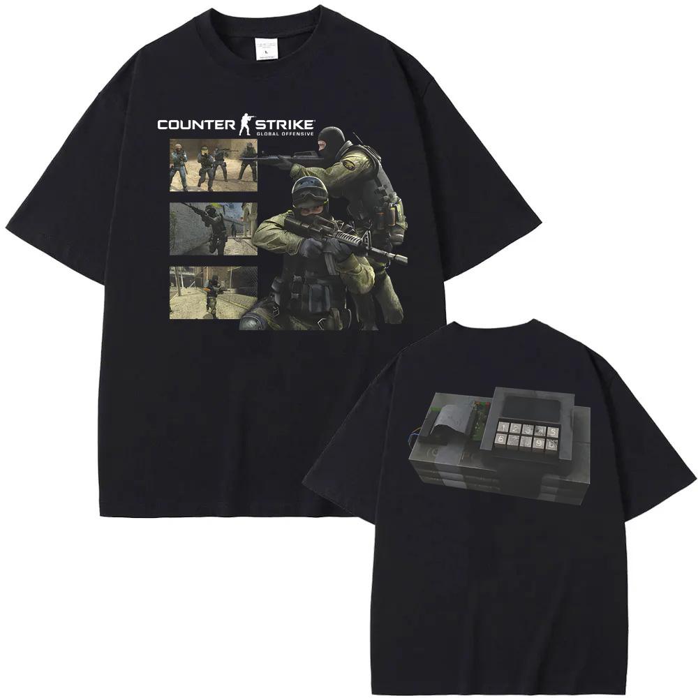 Counter Strike Source Tee Vintage Y2K Streetwear TShirt High Quality Game TShirt SpringSummer Casual Comfortable Cotton Tee