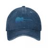 Acoustic Guitar Sound Waves Baseball Cap Luxury Hat New Hat Black Wild Ball Hat Unisex Golf Wear Womens