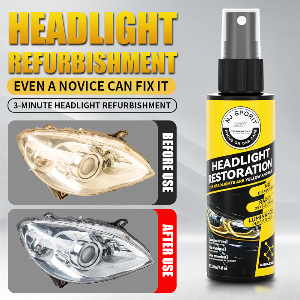 120ml Car Headlight Light Restorative Liquid Removing Oxidation Dirt Headlight Repair Polish Restoration Liquid