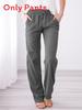 Casual Womens Cotton Linen Drawstring Wide Leg Pants For Summer Comfort