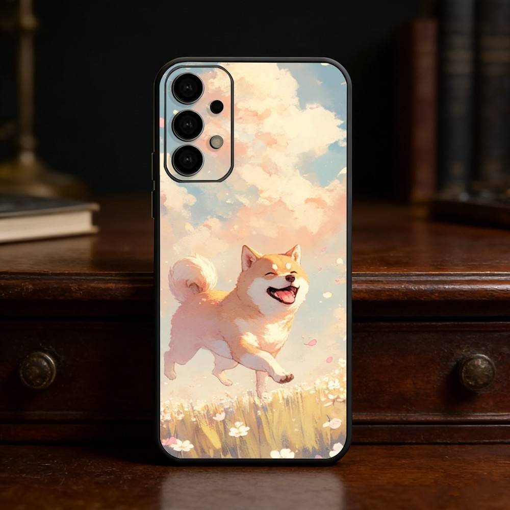 Cute Shiba Inu phone Case For Samsung S25,24,21,22,23,30,Ultra,20,Plus,Fe,Lite,Note Soft Black Cover