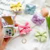 Ins Macaron Color Flower Bowknot Flip Mirror Phone Grip Tok Smart Tok Holder Ring Y2K Pink Girl Lazy Bracket Clear Stand Socket