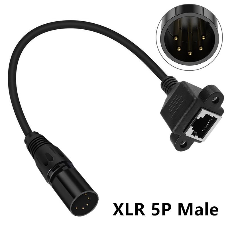 

Xlr 5Pin Папа Мама К Rj45 Мама Адаптер Сетевой Разъем Удлинительный Кабель Для Cat5 Ethernet Для Серии Dmx-Con Контроллеров