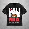 Vintage Republic California Merch T-Shirts for Men Women Washed Style Tee Shirts Clothes