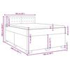 VidaXL Sommier à lattes de lit et matelas Vert foncé 160x200cm Velours 3286369