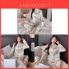 Silk Pajama Set For Women With Long Sleeve Top And Pants For Home Wear