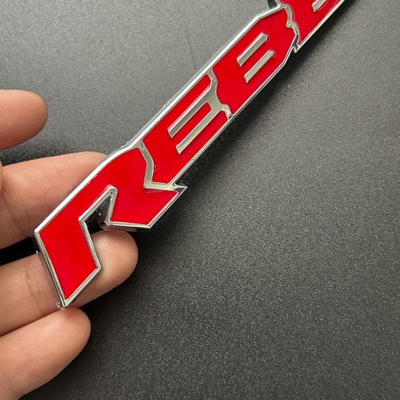 Adesivo Emblema Distintivo REBEL in Metallo 3D per Styling Carrozzeria Lato Posteriore Bagagliaio Per RAM 1500 2500 Sostituzione Personalizzata Accessori