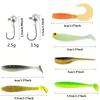 55/60pcs Box Mini Fishing Bait Set Soft Worm Silicone Lure Set with Jig Head Hook  for Fishing Carp and Perch Perfect Tackle Kit