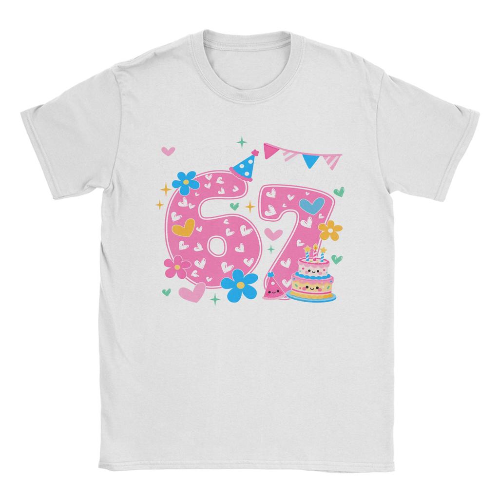 I was 6 Now Im 7 Six Seven Birthday TShirt Summer Cotton T Shirts For Unisex Fashion Design Tee Shirt Short Sleeves Y2K Clothing
