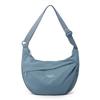 Solid Color Nylon Minimalist Crossbody Bag with Zipper Pockets and Adjustable Strap for Women