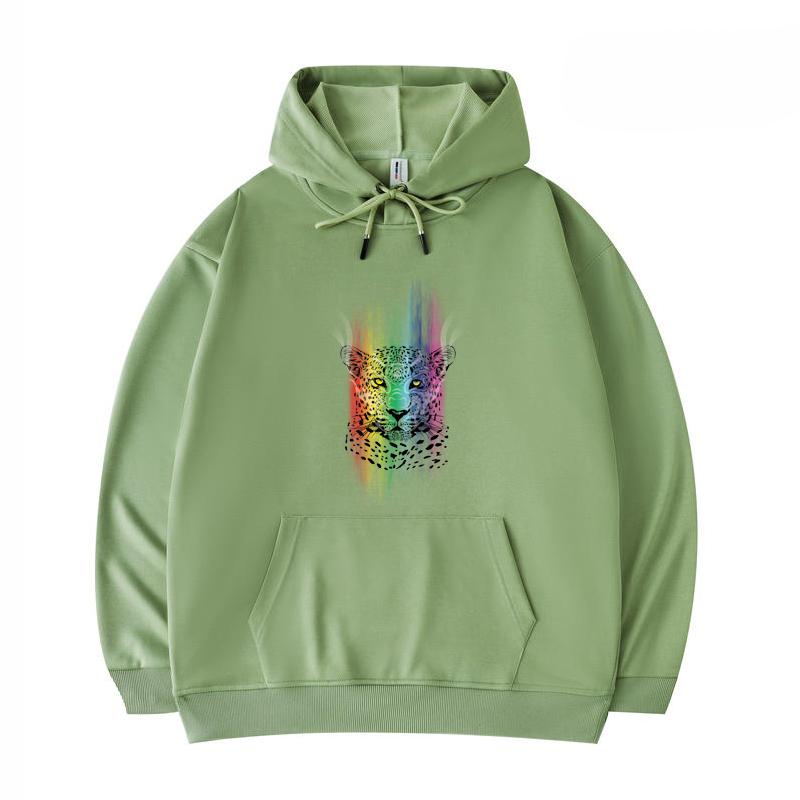 

Men s Hoodies Wild Spirit Print Funny Harajuku Style Twill imitation cotton Hoodies