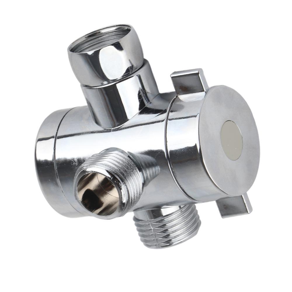 Chrome Finished 3 Way Shower Diverter G1/2 Inch Thread Bidet Diverter Valve Bathroom Use