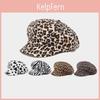 Achtseitiger Vintage-Hut mit Leopardenmuster und verstellbarem Sonnenschutz für Frühling und Herbst