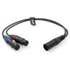 ZBLZGP Dual 3-Pin XLR Female to 5-Pin XLR Male 2-Channel Audio Input Cable for ARRI Alexa Camera