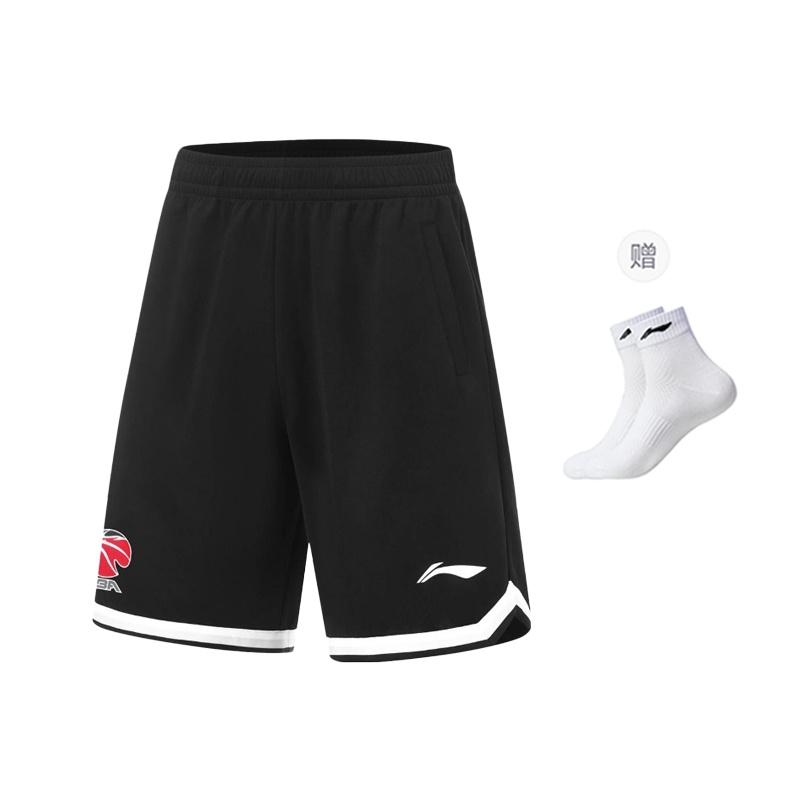 Li-Ning Li Ning CBA Basketball Shorts Men's Black Standard White AAPT599-4