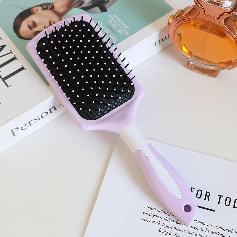 Dark Green Air Cushion Massage Comb for Straight & Curly Hair - Negative Ion Technology