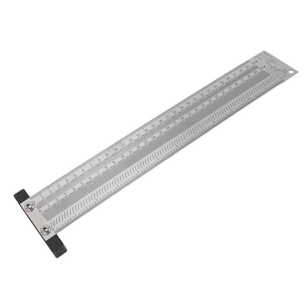 12 Inch T Square 132in 0.25mm High Accuracy Scriber Stainless Steel Marking Ruler for Woodworking