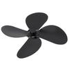 4 Blades Fireplace Fan Blade Stove Fan Blades Replacement Parts Home Stove AccessoriesBlack