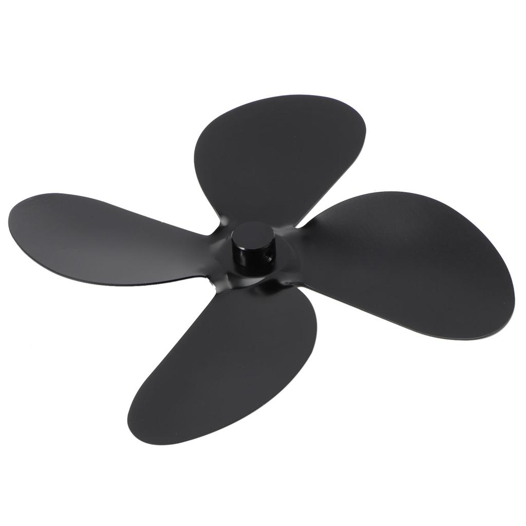 4 Blades Fireplace Fan Blade Stove Fan Blades Replacement Parts Home Stove AccessoriesBlack