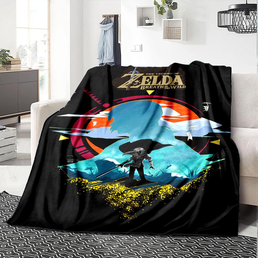 1pc Links Epic Adventure Hyrule Flannel Blanket for Super Soft Cute Comfort Blanket for Travel Bedding Couch Sofa Blanket Y82550