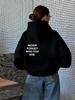 Women'S Cordless Hooded Sweatshirt with Never Forget Who You Are Letter Print Loose Fit Pullover Hoodie, Pocketless Suitable for H