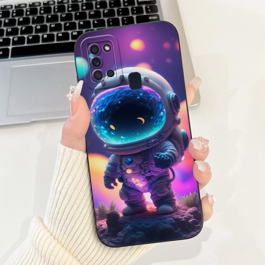 For Samsung Galaxy A21s Case SM-A217F New Fashion Cartoon Painted Cover Shockproof Phone Case For Samsung A21s A 21 s Soft Shell