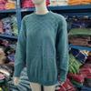 Damen Pullover mit Zopfmuster, hohem Kragen und langen Ärmeln