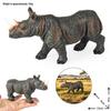 Realistic Wild Animal Models: Rhino, Hippo, Panda, Jaguar, Lion, Camel Cognitive Toys for Children