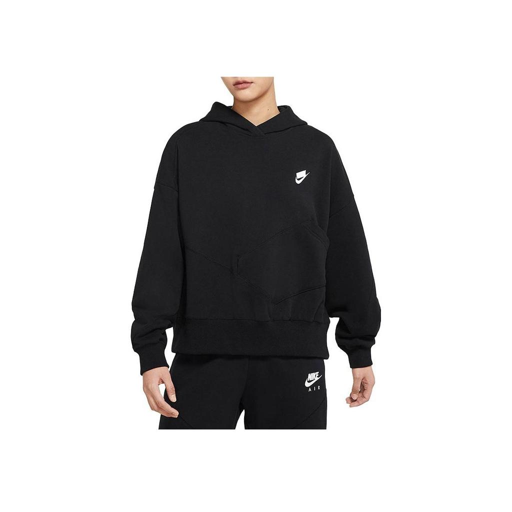 Nike Logo Pullover Hoodie Women Tops Black DQ5534-010