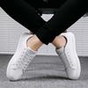 2025 New Men Sneakers Fashion Breathble Vulcanized Shoes Pu Leather Platform Shoes White Lace Up Casual Footwear Zapatos Mujer