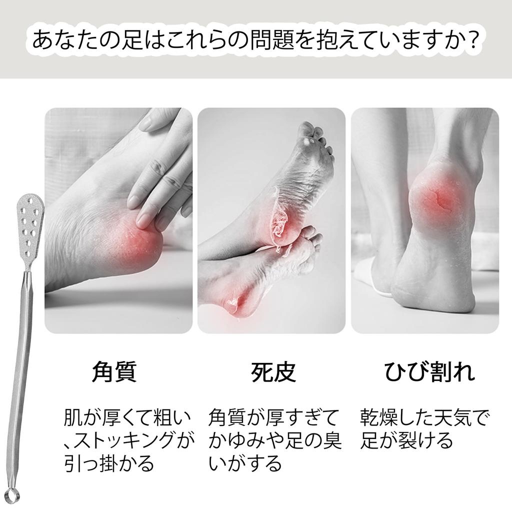 DEVENTORZ Lixa para Calos Calos Calcanhar Pé Pé Aço Inoxidável para e Remoção de Pele Morta (2 pacotes) - Removedor, Lima, Lima, Lima de Dupla Face, Aço, Calosidades,