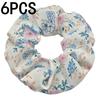 6pcs/lot Hair Scrunchies Bands Scrunchy Ties Ropes Ponytail Holder for Women Accessories Fabric Headwear Ditsy Floral Sweet Cute