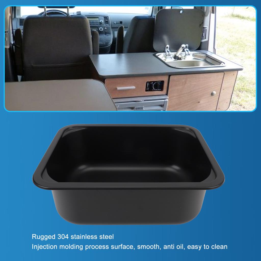 Zlew RV Zlew RV Pojemność 12L 15 X 11 X 5,7 cala Jednokomorowy zlew ze stali nierdzewnej z otworem odpływowym 40 mm do łodzi RV Kampera