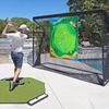 Pgm Djd040  Indoor Mini Golf Suspended Dartboard Practice Outdoor Training Aid Trainer Golf Hitting Mat With Clubs