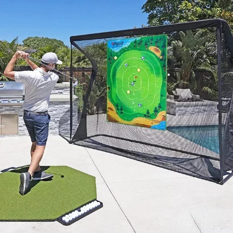 Pgm Djd040  Indoor Mini Golf Suspended Dartboard Practice Outdoor Training Aid Trainer Golf Hitting Mat With Clubs