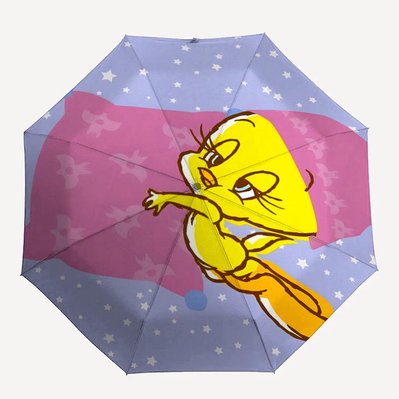 1pc Tweety1 Umbrella, Sun Protection, And UV Shielding. It Has Eight Sturdy Ribs for Outdoor Use And Perfect Gift