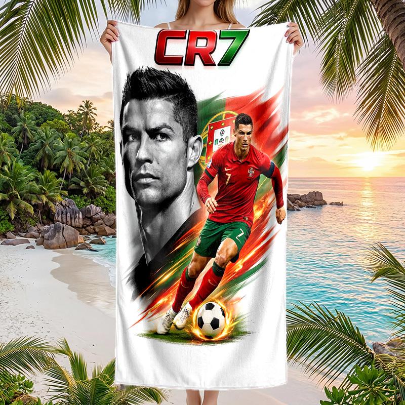 Asciugamano da Spiaggia Cristiano Ronaldo Morbido Microfibra Asciugamano Estivo Asciugatura Rapida Assorbente per Spiaggia Piscina Viaggio