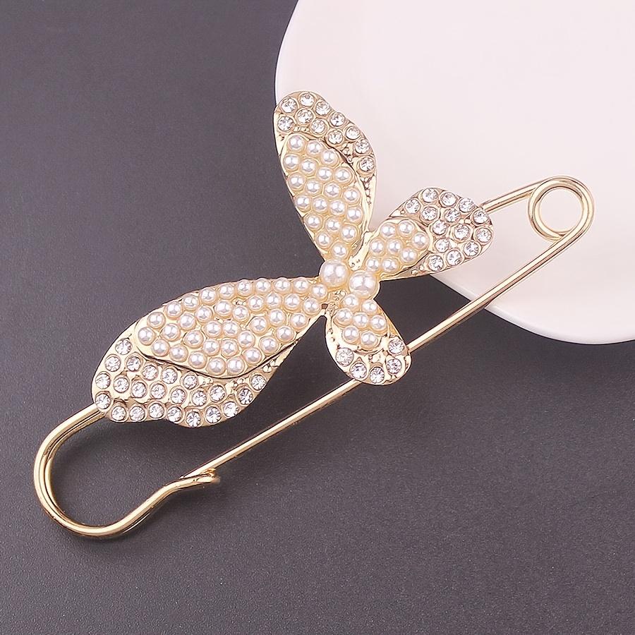5pcs Simple Lapel Pin Anti-Slip Adjustment Button Cardigan Scarf Decoration for Women's Suit Accessories