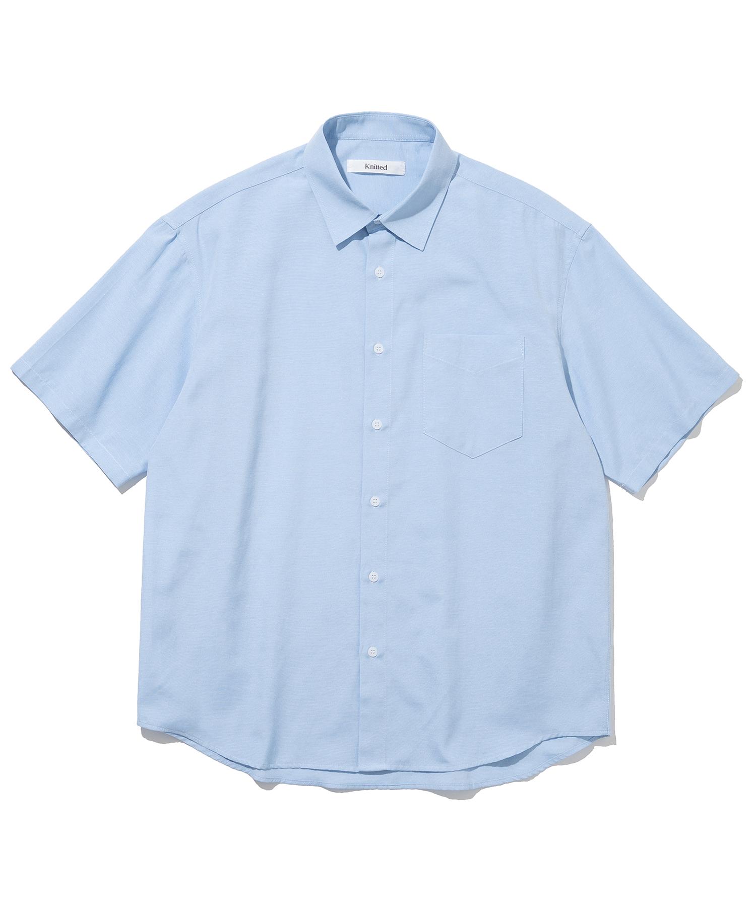 Nitied Oxford Short Sleeve Shirt Blue Xl