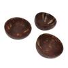 Coconut Bowl Set Leakage Proof Reusable Hand Polished Coconut Shell Bowls for Rice Dessert Salad Breakfast
