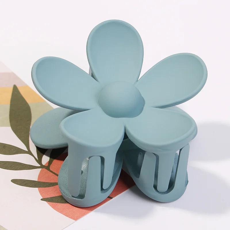 3.5cm/7cm Korea Women Flower Hair Claw Clips Sweet Girls Solid Crab Hair Claws Ponytail Hairpin Barrette Headwear Accessories