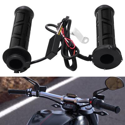 Heated Handlebar Grip Adjustable Temperature Handgrip Warmer Dirt Bike Motorcycle Handles Automobile Snowmobile
