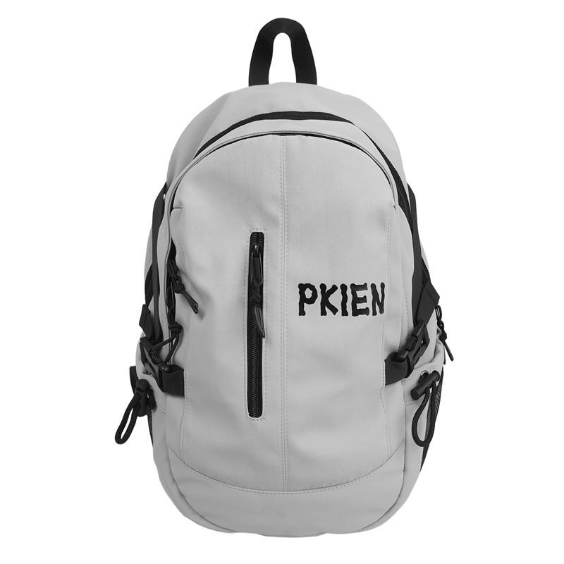 Leisure Big Capacity Backpack With Solid Color And Letter Print Design For Daily