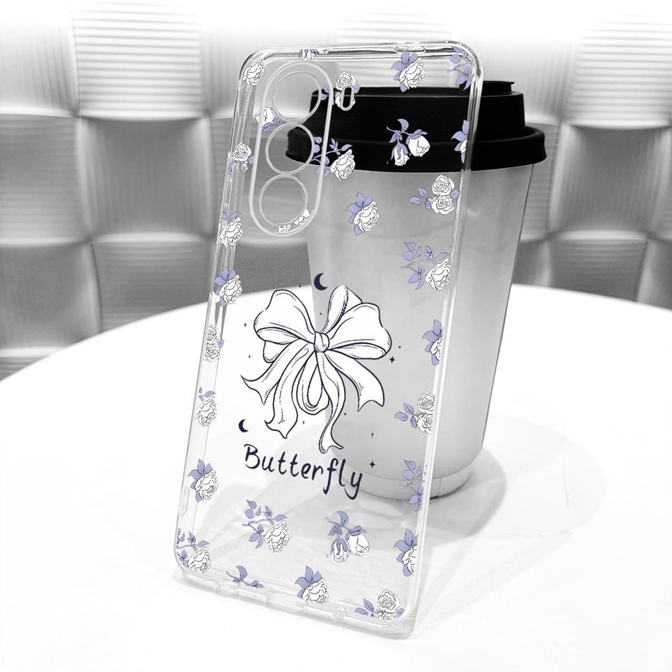 New Fashion Luxury Flower Butterfly Girly Painting Phone Case For Realme P4X RMX5108 Casing Soft Silicone Clear Back Cover